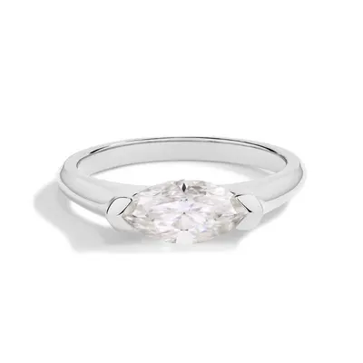 Marquise Cut 5A Zirconia Couple Rings, Copper with Real Gold Plating - 7