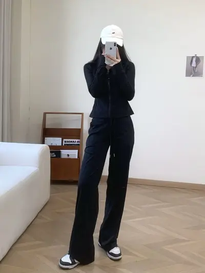 Women's Lulu Yoga Set, Stand Collar, Long Sleeve, with Pants and Jacket - 7