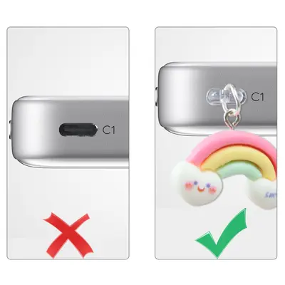 Universal Cartoon Phone Dust Plug Silicone Port Stopper for Type-C Apple Android Huawei