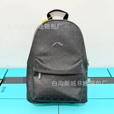Double-Layer Checkered Large-Capacity Backpack - 7