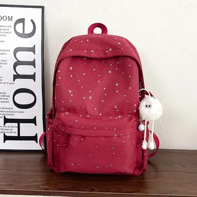 Korean-Style Star Backpack, Large Capacity for High School and College - 8
