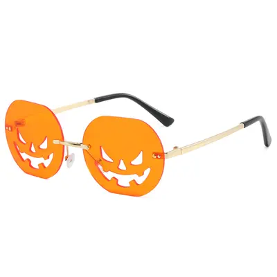 Funny Pentagram Star Sunglasses with Pumpkin Design for Women - 9