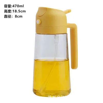 Cross-border Glass Oil Dispenser Spray and Pour Dual-use Large Capacity Non-drip Household Cooking Oil Sprayer Bottle Food Grade Oil Storage and Dispensing Spray Bottle - 9