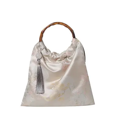 Women's Retro Pleated Dumpling Handbag, New Chinese Style - 6