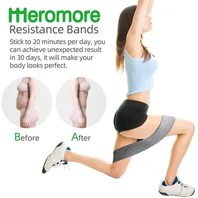 Cotton Glute Loop Resistance Band, Squat Yoga Pull Band - 5