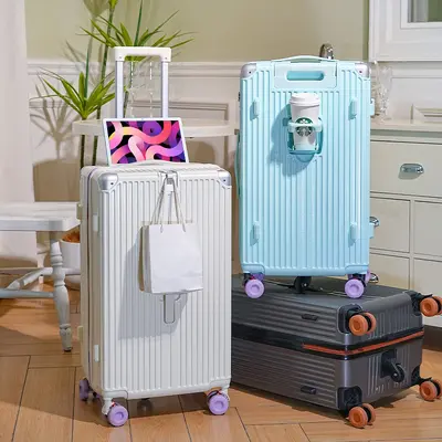 Large-Capacity Suitcase with Combination Lock and Silent Skate Wheels