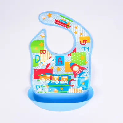Cartoon EVA bib, removable pocket, waterproof - 13