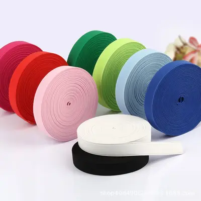 Flachgewebe-Gummiband, 1,5 cm und 2,5 cm, rot - 4