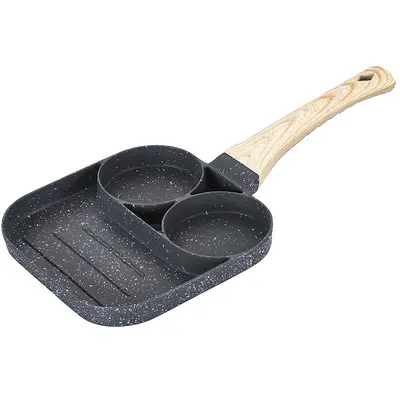 Four-Hole Heart-Shaped Non-Stick Breakfast Pan, Aluminum Alloy - 7