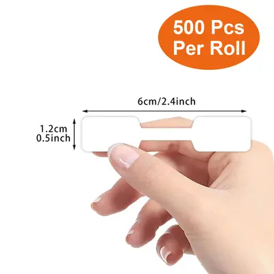 Kraft Paper Price Label Stickers, White, 500 per Roll