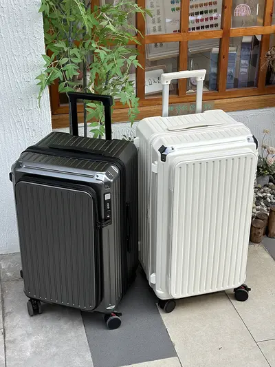 Front-Opening Luggage 2025 New Model Expandable Multifunctional Trolley Case 20 Inch Carry-On Password Lock Unisex