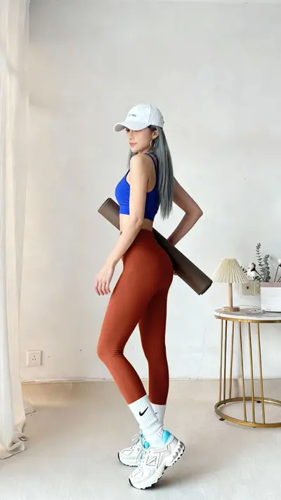 Damen-Yogahose Po-Lifting schnelltrocknend - 13
