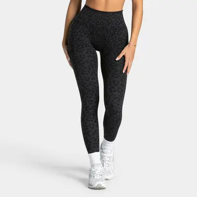 High-Waist Seamless Leopard Print Yoga Pants with Hip-Lift and Tummy Control - 11