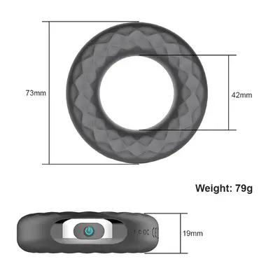 Rechargeable Silicone Remote-Controlled Vibrating Penis Ring, Male Delay Device - 7