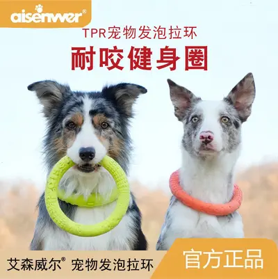 Aisenwei'er TPR-Schaum Hunde-Trainingsring zum Kauen und Apportieren
