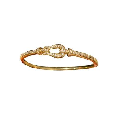 Korean-style rhinestone cuff bracelet, open design, women - 6