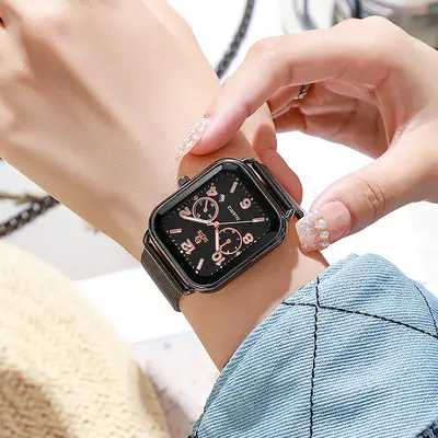 Douyin and Kuaishou Same Model Ultra-Thin Watch for High School Boys Men's Middle School Student Trendy Junior High Pointer Watch New Concept Men's Watch