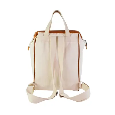 Embroidered Letter Canvas Backpack, Unisex Travel and School Bag - 3