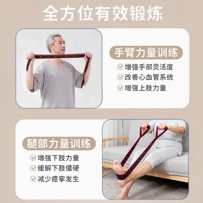 Resistance band with digital tension counter for leg and glute training