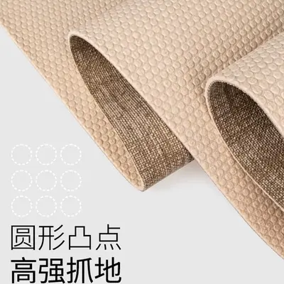 PVC linen yoga mat, non-slip, sweat-absorbent, soundproof