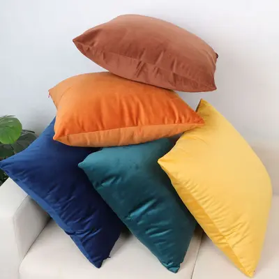 Abnehmbare und waschbare moderne minimalistische Heimtextilien einfarbige große Rückenkissenbezug Samtkissenbezug Dekokissen für Wohnzimmer und Schlafzimmer