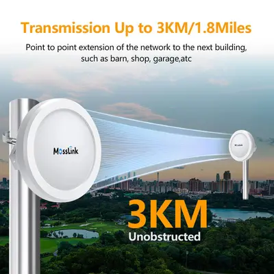5.8g 300Mbps3千米远程无线网桥远程点对点室外CPE无线接入