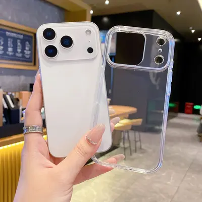 iPhone 17 Pro Max transparent TPU soft case, high clarity, lightweight