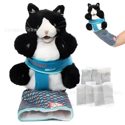 Interactive Cat Wrestling Gloves, Plush Figure Cat Toy - 8