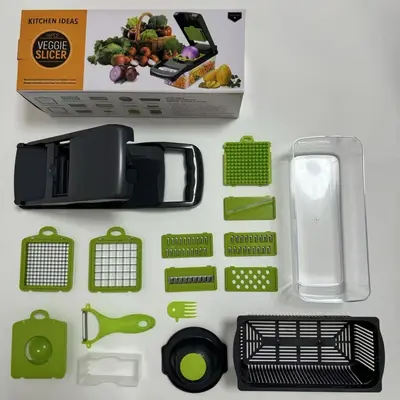 Çok fonksiyonlu sebze kesme aleti, mutfak patates doğrayıcı, rendesi, sebze parçalayıcı (sınır ötesi Amazon ürünü) - 12