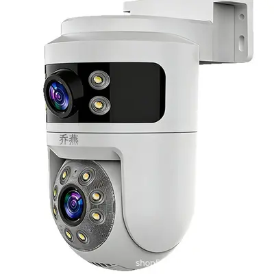 双目无线wifi家用高清监控摄像头户外4g防水360旋转智能手机远程 - 6