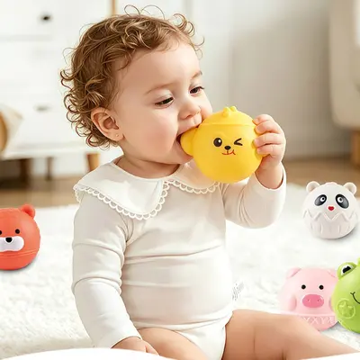 Hayvan şekilli bebek sıkıştırma topu, yumuşak ve güvenli