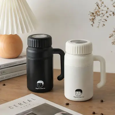 Seramik iç katmanlı termos bardak, paslanmaz çelik, 1000 ml, tutamaklı - 4