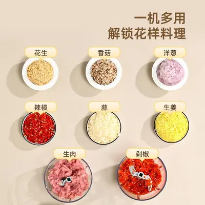 家用切菜器蒜泥搅蒜机小型捣蒜末切辣椒打果泥宝宝辅食料理机