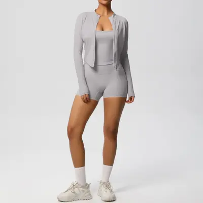 Breathable Sling Yoga Outfit Set, 3-Piece for Women - 13