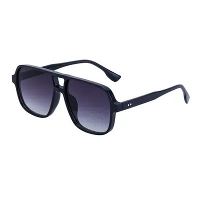 Retro Double-Bridge Men's Sunglasses, Large-Frame Driving Style, UV Protection - 7