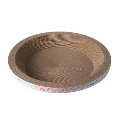 Corrugated Paper Cat Scratching Board Bowl-Shaped Crumb-Free - 6