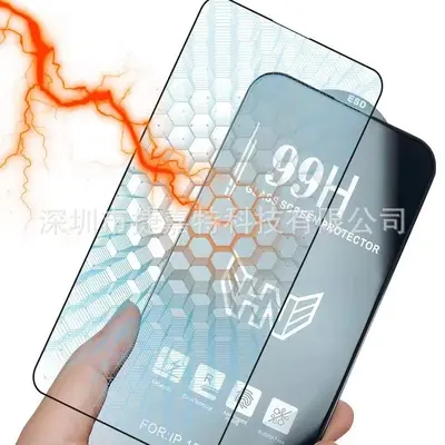 Antistatische Hartglasschutzfolie für iPhone 12-16 Pro Max