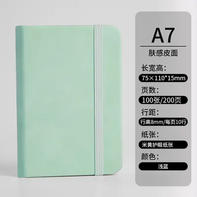 Mini A7 Pocket Notebook with Thick Leather Cover, Waterproof Portable Notebook - 11
