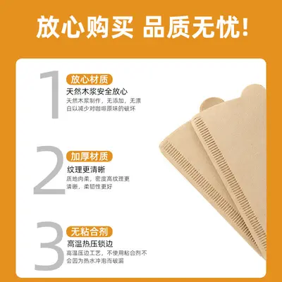 v02 Fächerförmiges Kaffeefilterpapier für Pour-Over, Einweg