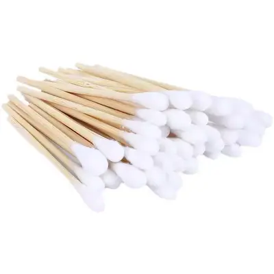 Tıbbi tek kullanımlık steril pamuklu çubuk, 8 cm ve 10 cm, bambu