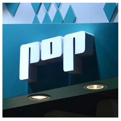 Custom LED Illuminated Storefront Letters, Stainless Steel, Frameless