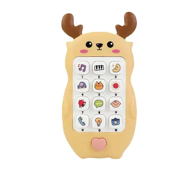 Çocuk çizgi film simülasyon cep telefonu oyuncakları eğitici erken eğitim oyuncakları müzikli çok fonksiyonlu telefon modeli sınır ötesi toptan satış