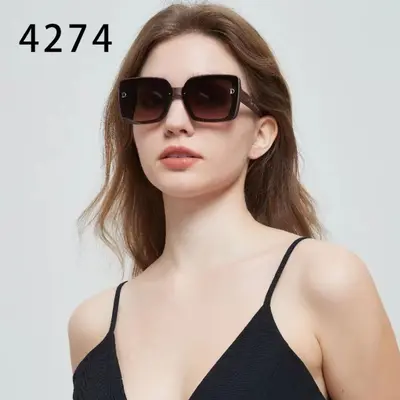 Women's Sunglasses, Large Frame, UV Protection, Korean Style - 3