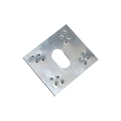 Solar Panel Grounding Plate, Double Spike Gasket, Stainless Steel - 12