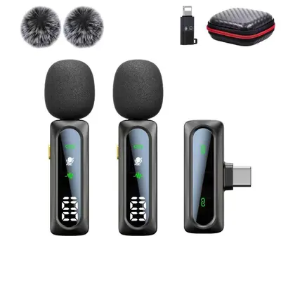 S2 Wireless Lavalier Microphone with Magnetic Clip and Digital Display - 7