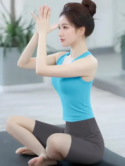 Kadın yoga seti, çok yönlü kombinable, gömlekli, koşu ve fitness için - 11