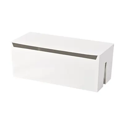 Office Study Desk Cable Organizer Box ABS with Lid Large Capacity Power Cord Storage Box Manufacturer Wholesale