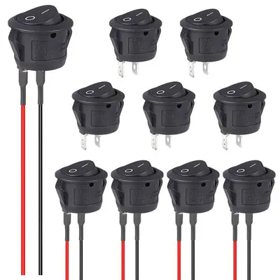 KCD1 tekne tipi güç anahtarı, 2 pin 2 konum, siyah