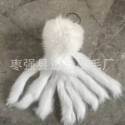 Real Rabbit Fur Octopus Cat Toy - 8