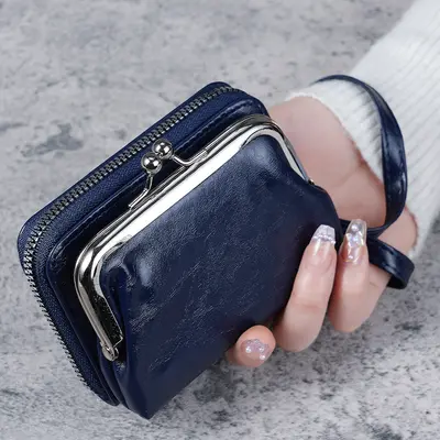 Women's Wristlet Short Wallet with Large Coin Pouch and Card Slots - 10